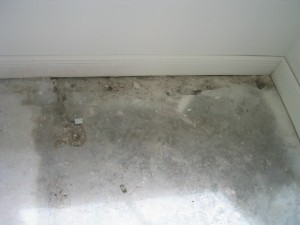 Residence Foundation: Concrete floor slab moisture problems – repair procedure recommendations